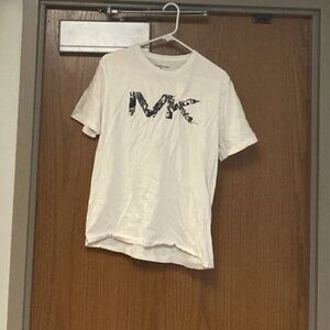 Michael Kors white logo tee sz med